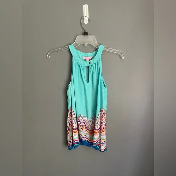 Lilly Pulitzer Sleeveless Rohan Silk Top Shirley Size XS - Picture 2 of 5